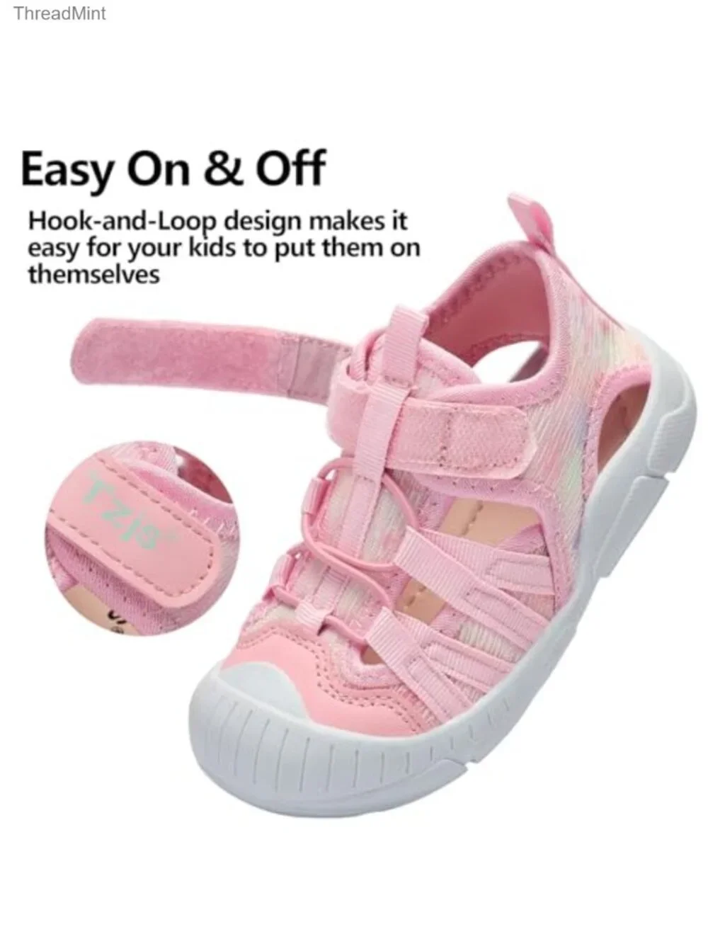 Kids Water Shoes Lightweight Breathable Quick-Dry Non-Slip Swim Sandals